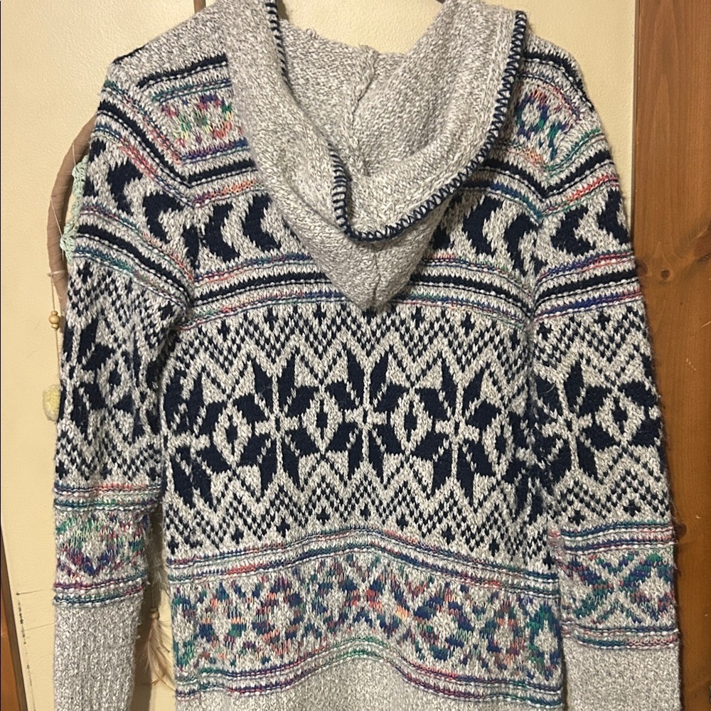 HQ Multicolor Patterned Knit Cardigan - Picture 5 of 8